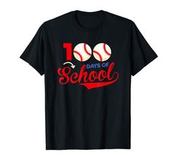Adorable 100 Days Of School Shirt 100th Day Baseball Teacher Kids