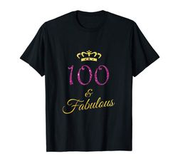 Adorable 100th Birthday Shirt Gift Women Grandma Age 100 Year Old