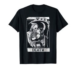 Adorable Blackcraft Vintage Death The Grim Reaper Kiss Tarot Card T-Shirt