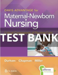 Davis Advantage for Maternal-Newborn Nursing Critical Components of Nursing Care 4th Edition Connie Durham pdf