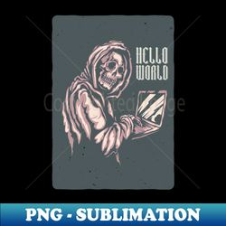 HELLO WORLD - PNG Transparent Sublimation File - Unlock Vibrant Sublimation Designs