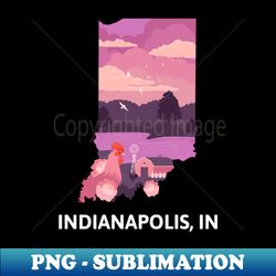 Indianapolis IN - Exclusive PNG Sublimation Download - Stunning Sublimation Graphics
