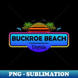 Buckroe Beach Virginia Palm Trees Sunset Summer - PNG Transparent Sublimation File - Perfect for Sublimation Mastery