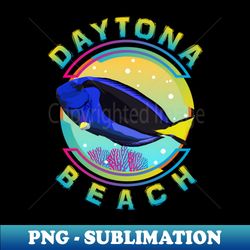 daytona beach florida regal blue tang marine aquarium fish - usa - professional sublimation digital download - fashionable and fearless