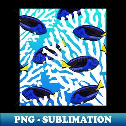 regal blue tang marine aquarium fish  coral reef wildlife - retro png sublimation digital download - instantly transform your sublimation projects