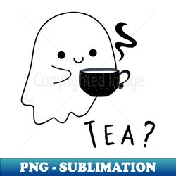 Cute ghost with a cup of hot tea - High-Quality PNG Sublimation Download - Transform Your Sublimation Creations