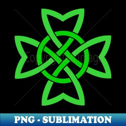 Green Black Irish Celtic Knot Design - PNG Transparent Sublimation File - Bold & Eye-catching