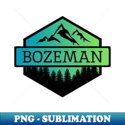 Bozeman Montana Mountains and Trees - Artistic Sublimation Digital File - Enhance Your Apparel with Stunning Detail
