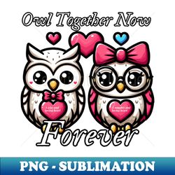 Owl Together Now Forever - Elegant Sublimation PNG Download - Boost Your Success with this Inspirational PNG Download