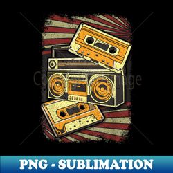 retro vintage boombox 80's music old school radio boombox - high-resolution png sublimation file - unlock vibrant sublimation designs