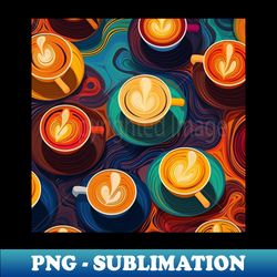 coffee pattern - png transparent sublimation file - enhance your apparel with stunning detail