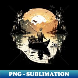 Fishing at Sunset - Unique Sublimation PNG Download - Add a Festive Touch to Every Day