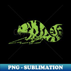 Distressed Chameleon logo - lime green - Creative Sublimation PNG Download - Enhance Your Apparel with Stunning Detail