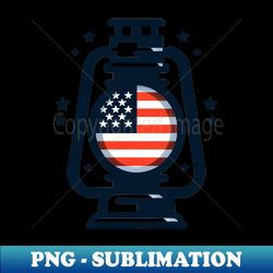 american flag logo-lantern color - aesthetic sublimation digital file - unlock vibrant sublimation designs