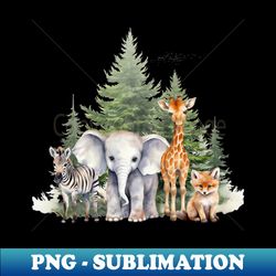 woodland baby animals baby shower gift - decorative sublimation png file - defying the norms