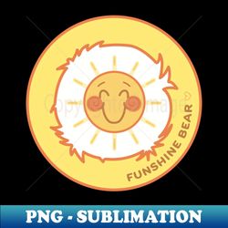 Funshine Caring Bear Badge - Premium PNG Sublimation File - Enhance Your Apparel with Stunning Detail