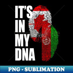 Afghan And Canadian Mix Heritage DNA Flag - PNG Transparent Sublimation File - Perfect for Sublimation Mastery