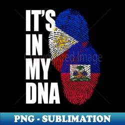 Filipino And Haitian Mix Heritage DNA Flag - Professional Sublimation Digital Download - Fashionable and Fearless