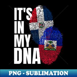 Dominican and Haitian Mix DNA Heritage Flag Gift - PNG Sublimation Digital Download - Boost Your Success with this Inspirational PNG Download