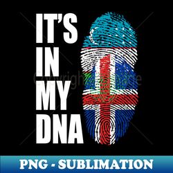 Uzbek And Icelandic Mix Heritage DNA Flag - Modern Sublimation PNG File - Perfect for Personalization