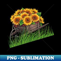 Sunflower Minimalist Retro Japanese Vintage Positive - PNG Sublimation Digital Download - Bold & Eye-catching
