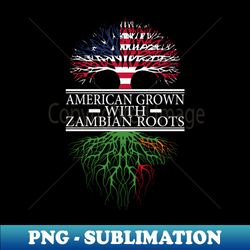 american grown with zambian roots USA Flag - Creative Sublimation PNG Download - Revolutionize Your Designs