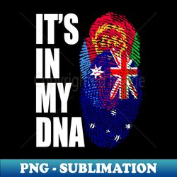 Eritrean And Australian Mix Heritage DNA Flag - PNG Transparent Sublimation File - Create with Confidence