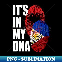 Albanian And Filipino Mix Heritage DNA Flag - Premium PNG Sublimation File - Boost Your Success with this Inspirational PNG Download
