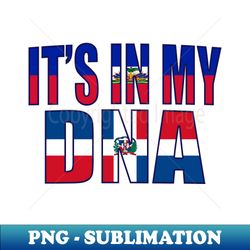 Haitian And Dominican DNA Mix Flag Heritage Gift - Trendy Sublimation Digital Download - Enhance Your Apparel with Stunning Detail