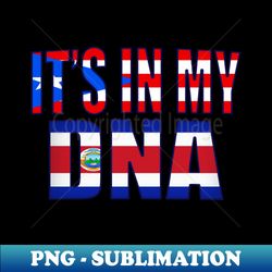 Puerto Rican And Costa Rican DNA Flag Heritage Gift - Artistic Sublimation Digital File - Spice Up Your Sublimation Projects