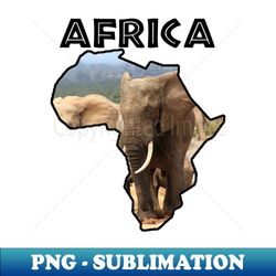 Africa Wildlife Continent Elephant Bull - Artistic Sublimation Digital File - Boost Your Success with this Inspirational PNG Download