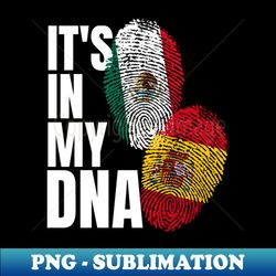 Spaniard And Mexican DNA Flag Heritage Gift - Trendy Sublimation Digital Download - Perfect for Sublimation Mastery