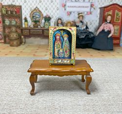 christmas nativity scene. dollhouse miniature. handmade.