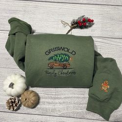 Griswolds Tree Embroidered Sweatshirt Inspired Crewneck Sweatshirt Christmas Xmas