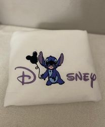 Stitch Disney Embroidered Shirt, Stitch Embroidery T-Shirt, Stitch Embroidered Sweatshirt, Stitch Embroidered Polo Shirt
