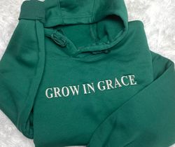 Embroidered Grow In Grace Sweatshirt, Jesus Is King Sweatshi, 29