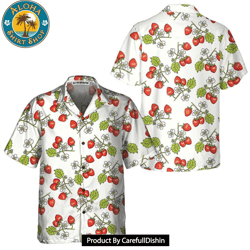 BEST Beautiful Strawberry Seamless Pattern Hawaiian Shirt