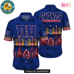 BEST New York Giants NFL Hawaiian Shirt Tropical Pattern Graphic Trends Summer Gift For Fan NFL Hot Trend 2023