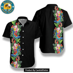 Bird Of Paradise Hibiscus Hawaiian Shirt