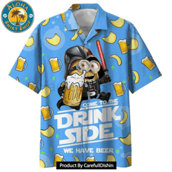 despicable me minions come to the drink side we have beer hawaiian shirt