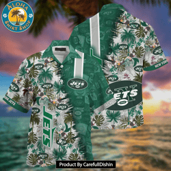 HOT New York Jets NFL Summer Hawaiian Shirt And Shorts 1