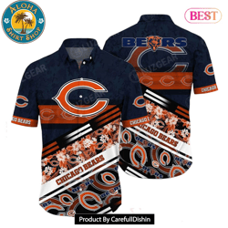 HOT TREND Chicago Bears NFL Hawaiian Shirt Graphic Tropical Pattern 3D Printed Beach Shirt Summer Gift For Fans