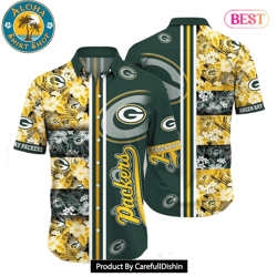 HOT TREND Green Bay Packers Nfl Graphic Tropical Pattern Hawaiian Shirt 3D Printed Beach Shirt Summer Gift For Fans 1