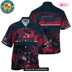 HOT TREND Houston Texans NFL Hawaiian Shirt Style Tropical Pattern Hot Trending Summer For Awesome Fans