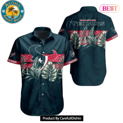 HOT TREND Houston Texans NFL Hawaiian Shirt Tropical Pattern Graphic Gift For Fan NFL Enthusiast 1