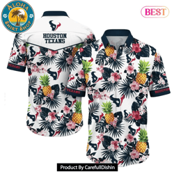 HOT TREND Houston Texans NFL Hawaiian Shirt Tropical Pattern Graphic Hawaii Shirt For Fan Ever 1