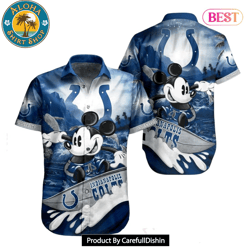 HOT TREND Indianapolis Colts NFL Hawaiian Shirt Mickey Graphic 3D Printed Gift For Fans