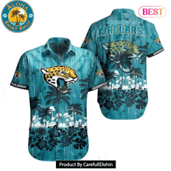 HOT TREND Jacksonville Jaguars Nfl Hawaii Graphic Tropical Pattern Style Summer Hawaiian Shirt 1
