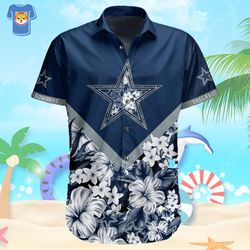 dallas cowboys hawaiian shirt beach gift for him and her