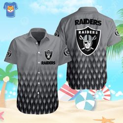 las vegas raiders hawaiian shirt beach gift for him
